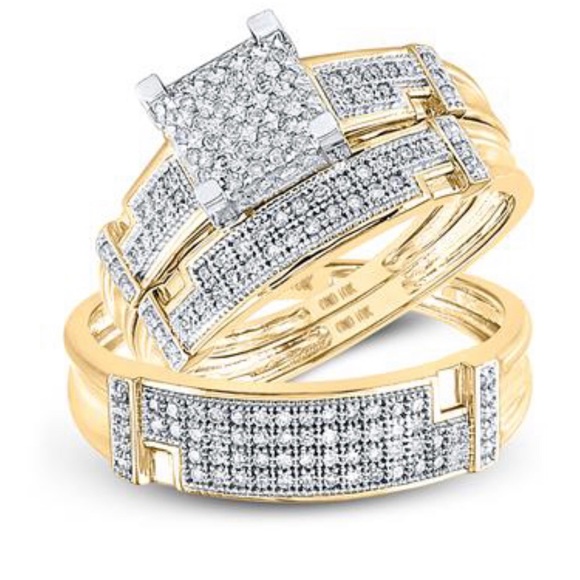 10k solid gold real diamond engagement bridal ring Free appraisal NOT PLATED wow - Picture 6 of 6